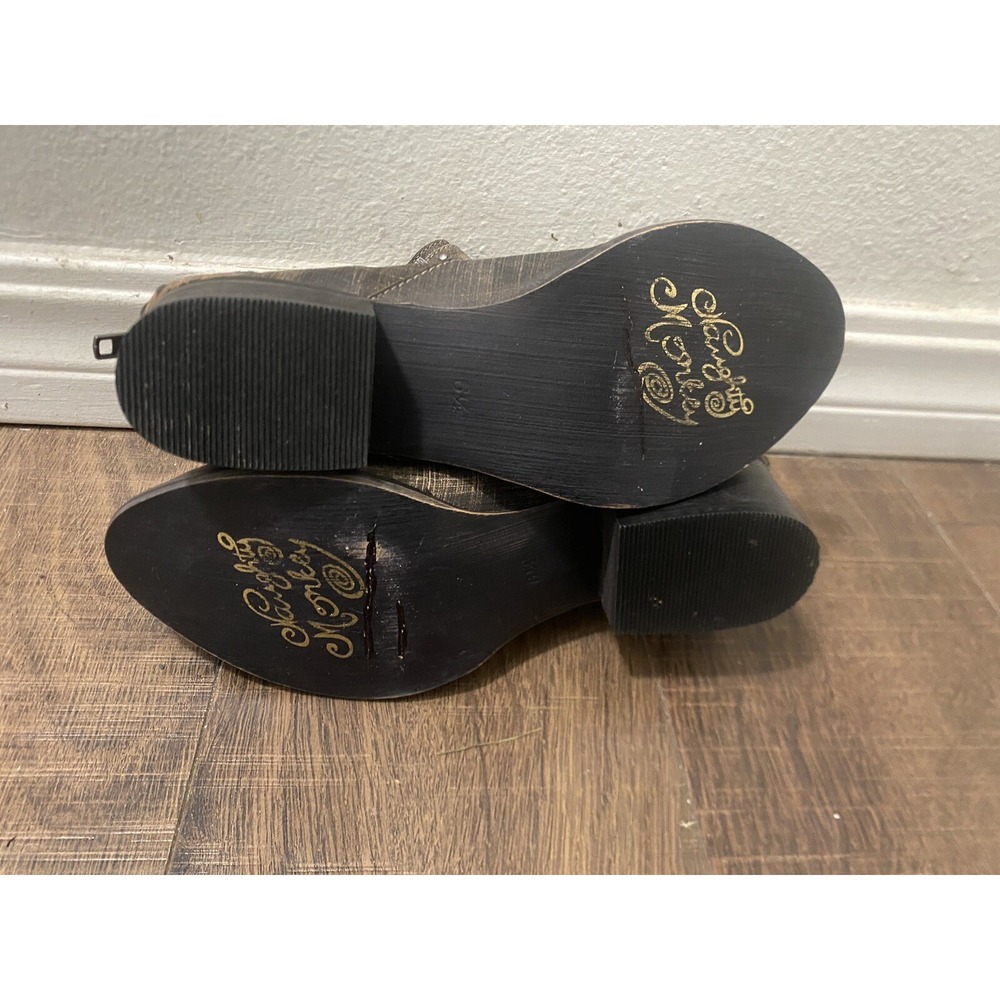 Naughty Monkey Genuine Leather Anchorage Concho Stud Zip Wrap Booties 6.5 NEW - Picture 6 of 6
